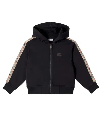 BURBERRY BURBERRY CHECK EKD COTTON JERSEY HOODIE