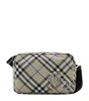Burberry Check Messenger Bag In Lichen