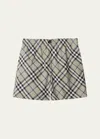 Burberry Check Deck Shorts In Lichen Ip Check