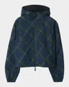Burberry Plaid Long-sleeved Jacket In Midnight Ip Check