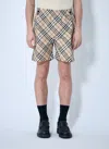 Burberry Beige Check Shorts In Beige