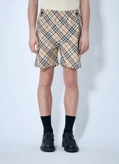 BURBERRY CHECK ELASTICATED SHORTS