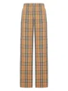 Burberry Check Elasticated-waist Trousers In Brown