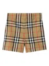Burberry Check Cotton Shorts In Multi