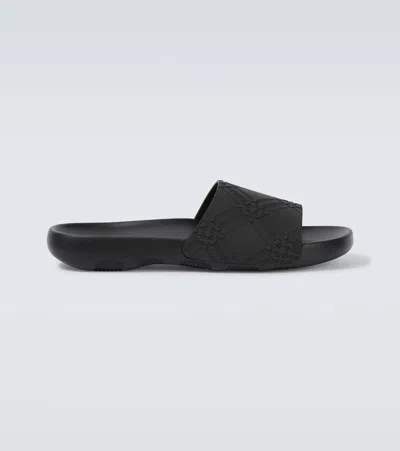BURBERRY CHECK EMBOSSED SLIDES