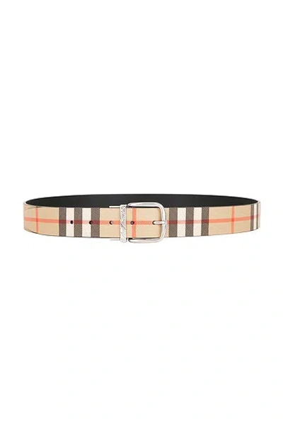 Burberry Check Engraved 35mm Belt In Multi
