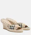Burberry Check Espadrille Wedges