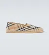 Burberry Check Pattern Canvas Round Toe Espadrilles