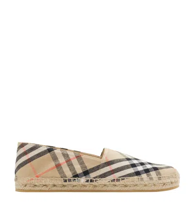 Burberry Women Beige Canvas Espadrilles, 6.5 Luxury Pumps & Heels For Women Darveys In Neutral