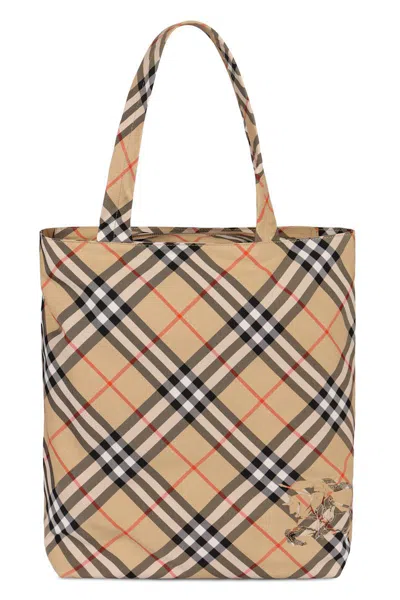 BURBERRY BURBERRY CHECK FABRIC TOTE BAG
