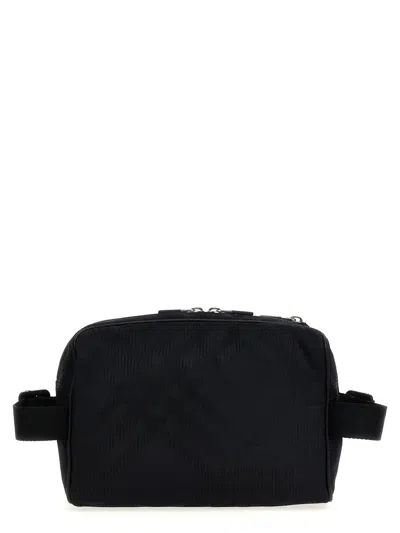 Burberry Check Fanny Pack In Black
