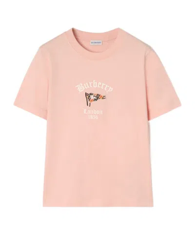 Burberry Check Flag Cotton T-shirt In Multi