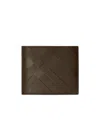 Burberry Check Folding Card Case In Brown