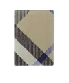 Burberry Check Folding Card Case In Gray