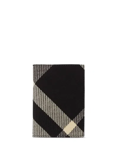 Burberry Check Folding Card Case In Neutrals