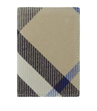 Burberry Check Folding Card Holder In Neutrals