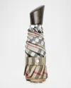Burberry Check Folding Umbrella In Multi