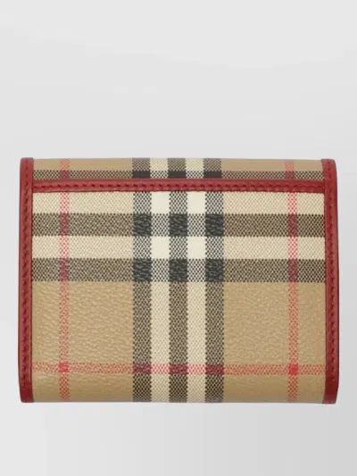 Burberry Check Folding Wallet Contrast Trim Zip