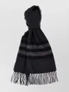 Burberry Check Fringe Detail Rectangular Scarf
