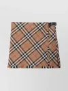 Burberry Check Print Wool-blend Kilt Miniskirt