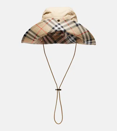 Burberry Check Gabardine Hat