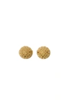 Burberry Check Granulation Sphere Earrings In Brown