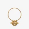 Burberry Check Granulation T-bar Bracelet In Gold