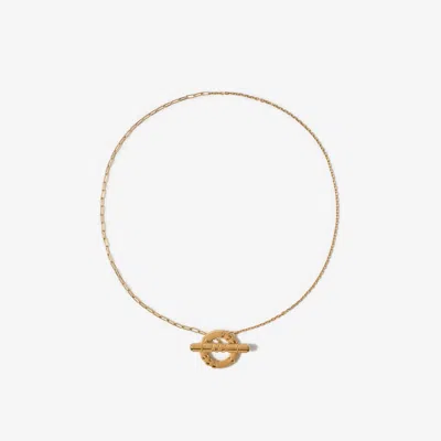 BURBERRY BURBERRY CHECK GRANULATION T-BAR NECKLACE