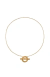 Burberry Check Granulation T-bar Necklace In Neutral