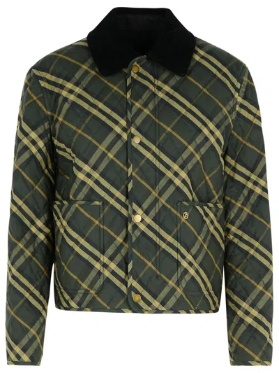Burberry Check Green Cotton Jacket