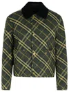 BURBERRY CHECK GREEN COTTON JACKET