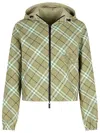 Burberry Reversible Equestrian Twill Jacket In Green
