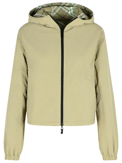 Burberry Check Green Polyester Jacket