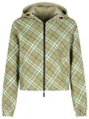 Burberry Reversible Equestrian Twill Jacket In Green