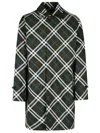 Burberry Nova Check Reversible Cotton Coat In Green