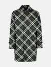 Burberry Nova Check Reversible Cotton Coat In Green