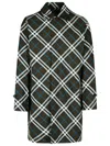 Burberry Nova Check Reversible Cotton Coat In Green