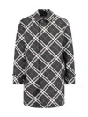 BURBERRY BURBERRY 'CHECK' GREEN POLYESTER TRENCH COAT