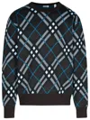 Burberry Plaid-check Wool-blend Sweatshirt In Green