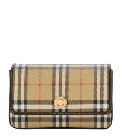 Burberry Check Hampshire Cross Body Bag In Sand