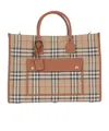 Burberry Check Pattern Shopper Tote Bag