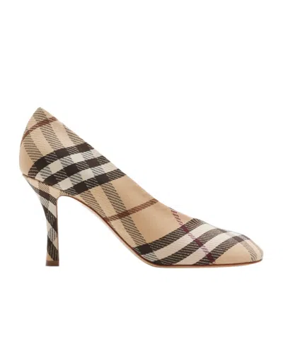 BURBERRY BURBERRY VINTAGE CHECK SQUARE-TOE BABY PUMPS