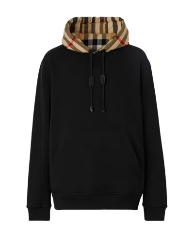 BURBERRY BURBERRY CHECKED DRAWSTRING HOODIE