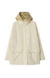 Burberry Ekd Check-print Hooded Jacket In Soap