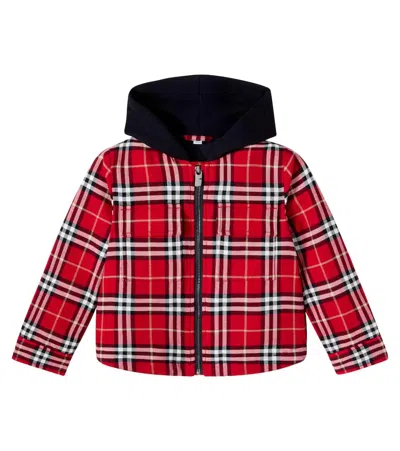 BURBERRY BURBERRY CHECK HOODED COTTON JACKET
