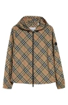 Burberry Salcombe Check Zip Track Jacket In Brown