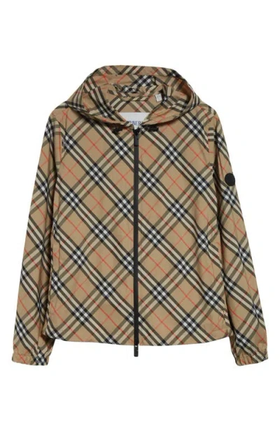 BURBERRY BURBERRY CHECK HOODED JACKET