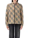 Burberry Technical Fabric Hooded Jacket In Brown