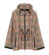 Burberry Check Hooded Jacket In Brown