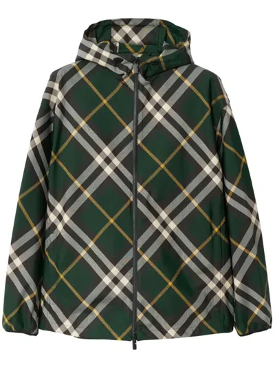 BURBERRY BURBERRY CHECK HOODED JACKET